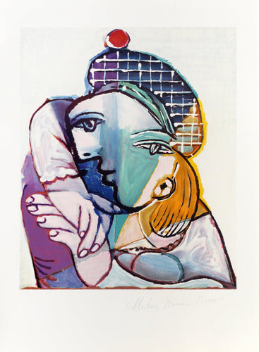 Portrait de Femme au Beret Ecossais Lithograph | Pablo Picasso,{{product.type}}