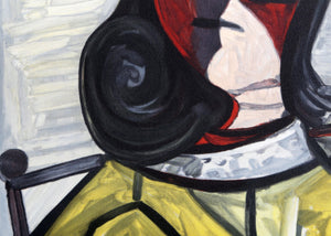 Portrait de Femme au Chapeau et a la Robe Vert Jaune Lithograph | Pablo Picasso,{{product.type}}