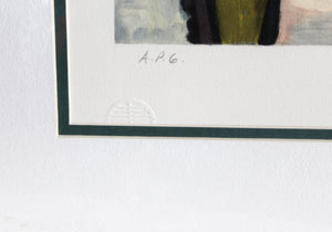 Portrait de Femme au Chapeau et a la Robe Vert Jaune Lithograph | Pablo Picasso,{{product.type}}