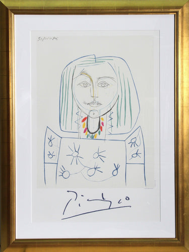 Portrait de Femme au Collier Lithograph | Pablo Picasso,{{product.type}}