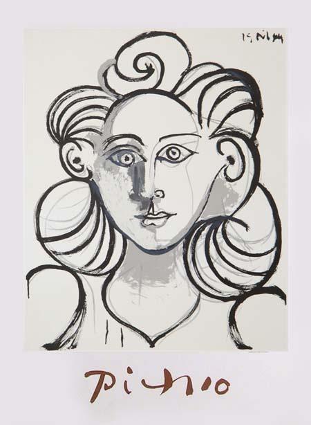 Portrait de Femme Lithograph | Pablo Picasso,{{product.type}}