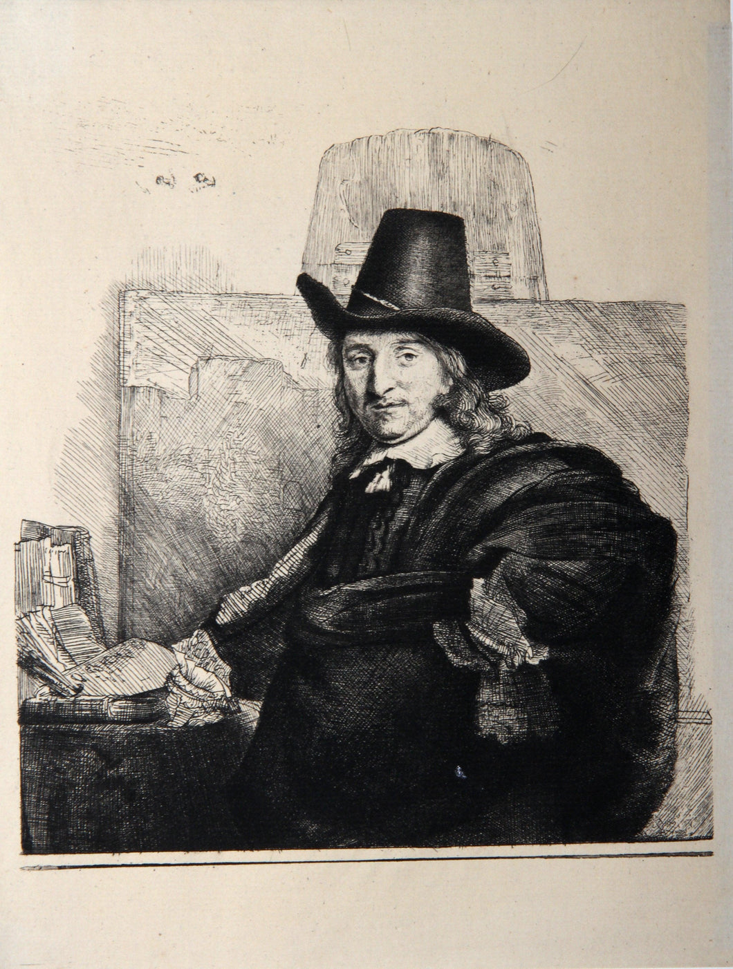 Portrait de Jean Asselyn (B277) Etching | Rembrandt,{{product.type}}