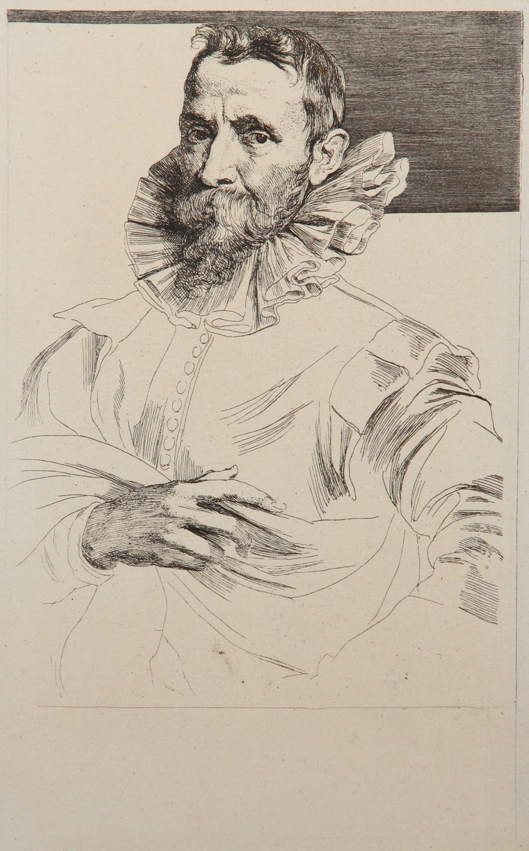 Portrait de Jean Breughel Etching | Anthony van Dyck,{{product.type}}