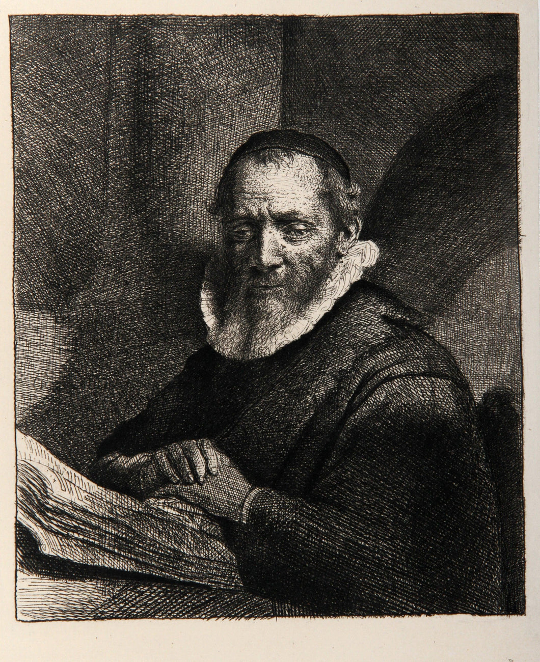 Portrait de Jean Corneille Sylvius (B266) Etching | Rembrandt,{{product.type}}