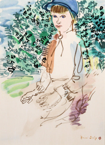 Portrait de Mademoiselle Kessler Lithograph | Raoul Dufy,{{product.type}}