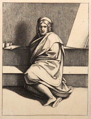 Portrait de Raphael Etching | Marcantonio Raimondi,{{product.type}}