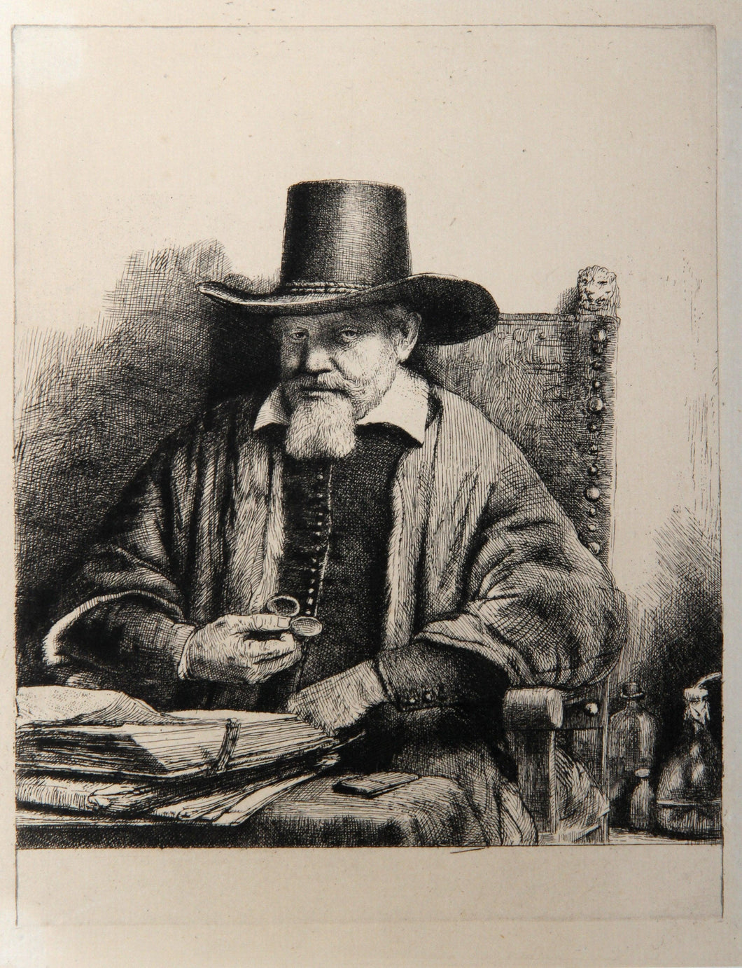 Portrait du Docteur Petrus Van Tol (B284) Etching | Rembrandt,{{product.type}}