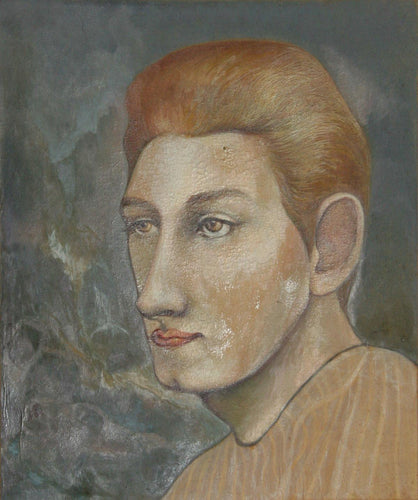 Portrait in Striped Shirt (46) Oil | John F. Leonard,{{product.type}}