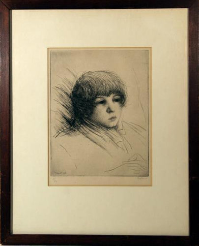 Portrait of a Boy Etching | Jean Frélaut,{{product.type}}