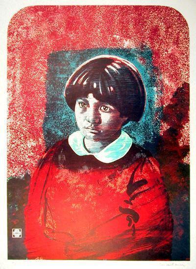Portrait of a Boy in Red Lithograph | John Sherrill Houser,{{product.type}}
