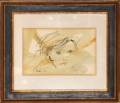 Portrait of a Child Watercolor | Gino Hollander,{{product.type}}