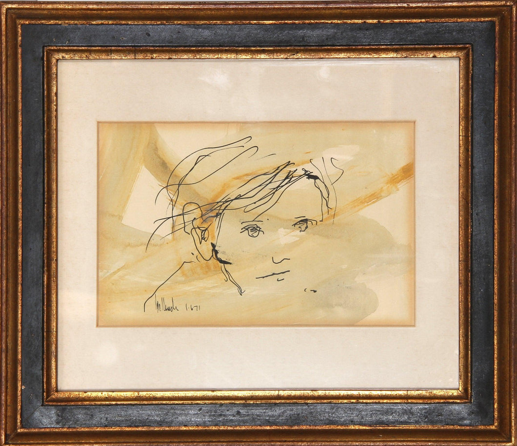 Portrait of a Child Watercolor | Gino Hollander,{{product.type}}