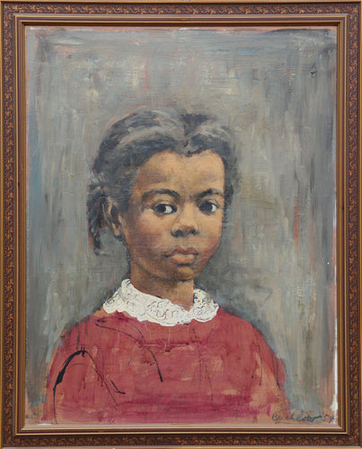 Portrait of a Girl Oil | Ernest Crichlow,{{product.type}}