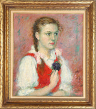 Portrait of a Girl Oil | Lajos Rezes Molnár,{{product.type}}