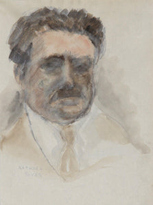 Portrait of a Man (12) Watercolor | Raphael Soyer,{{product.type}}