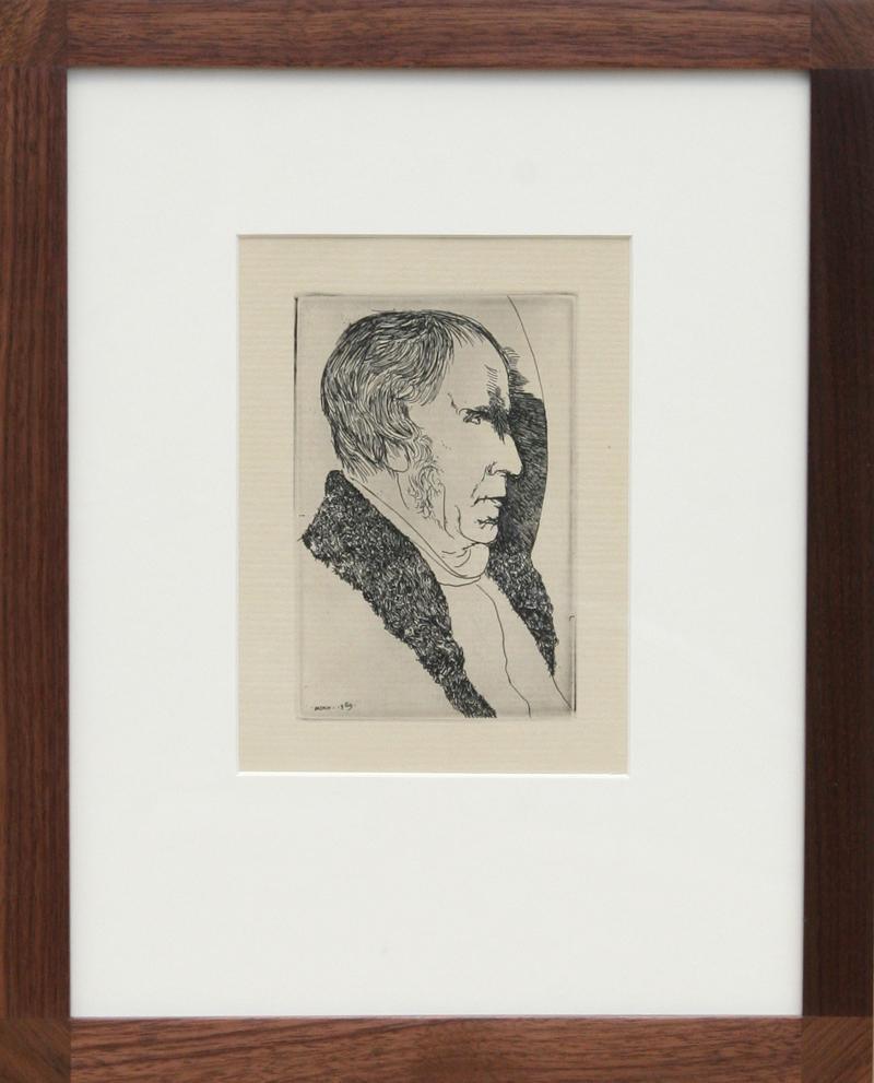 Portrait of a Man 9 Etching | Leonard Baskin,{{product.type}}