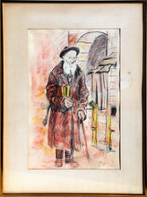 Portrait of a Man with Cane Pastel | Unknown Artist,{{product.type}}