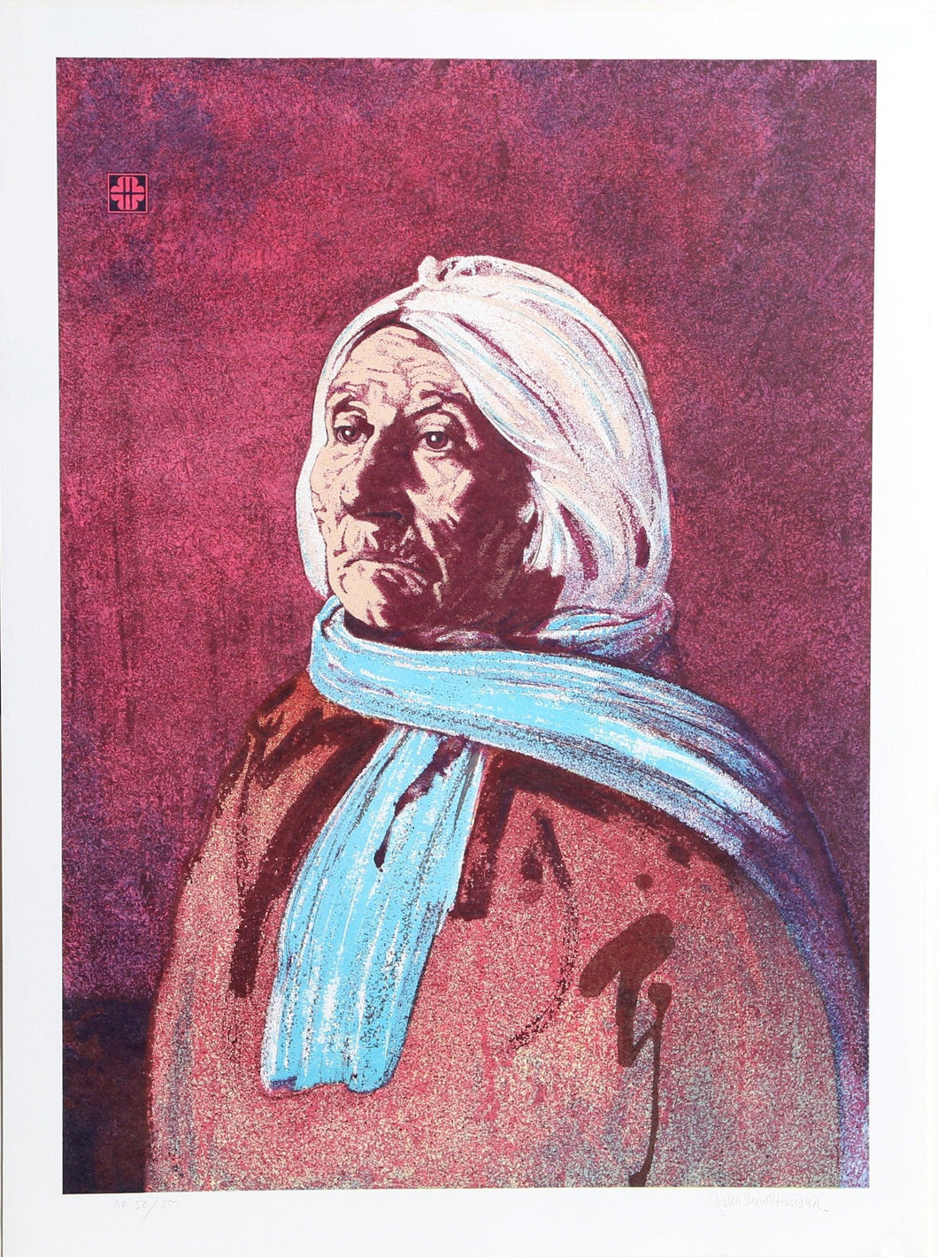 Portrait of a Native American Woman Lithograph | John Sherrill Houser,{{product.type}}