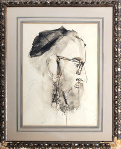 Portrait of a Rabbi Pencil | Unknown Artist,{{product.type}}