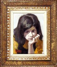 Portrait of a Teen Girl in Yellow Oil | Philippe Alfieri,{{product.type}}