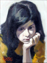 Portrait of a Teen Girl in Yellow Oil | Philippe Alfieri,{{product.type}}