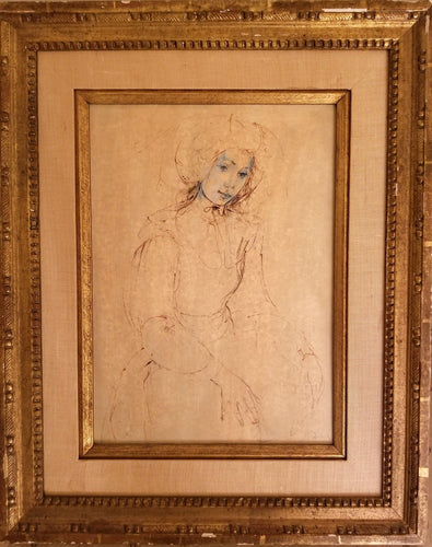 Portrait of a Woman Acrylic | Edna Hibel,{{product.type}}
