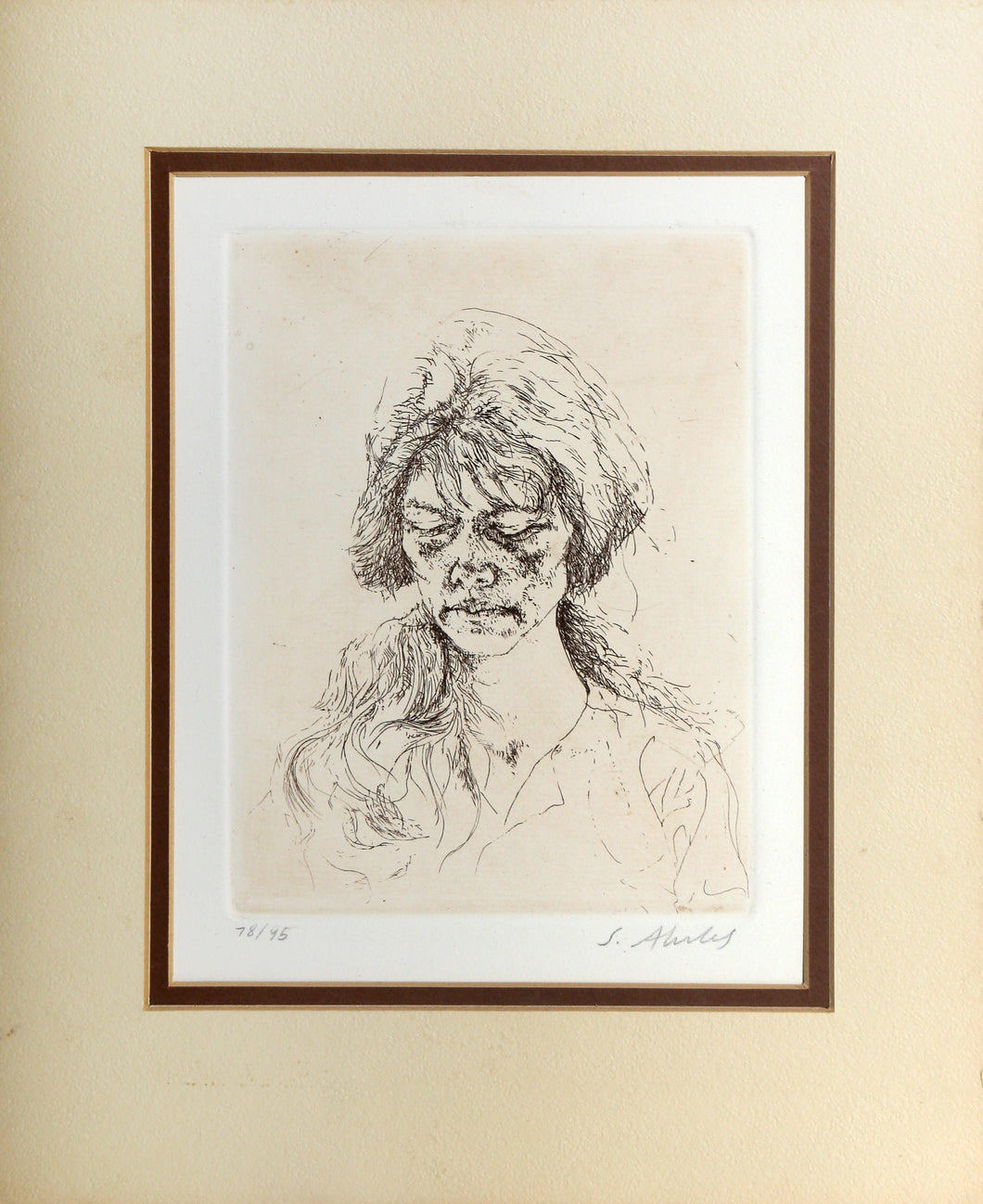 Portrait of a Woman Etching | Unknown Artist,{{product.type}}