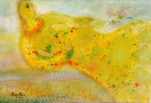 Portrait of a Woman in Yellow Oil | Juan Garcia Ripolles,{{product.type}}