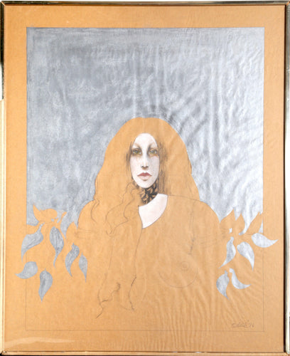 Portrait of a Woman Mixed Media | Ramon Santiago,{{product.type}}