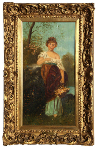 Portrait of a Woman Oil | Unknown Artist,{{product.type}}