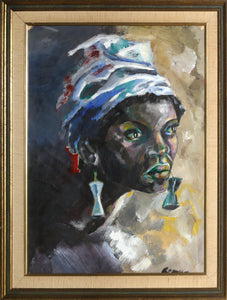 Portrait of a Woman Oil | Unknown Artist,{{product.type}}