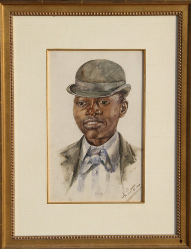 Portrait of a Young Man Watercolor | Bessie Pease Gutmann,{{product.type}}