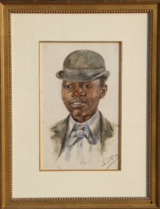 Portrait of a Young Man Watercolor | Bessie Pease Gutmann,{{product.type}}