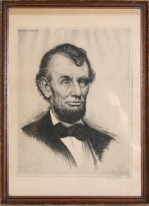Portrait of Abraham Lincoln Etching | Josef Pierre Nuyttens,{{product.type}}