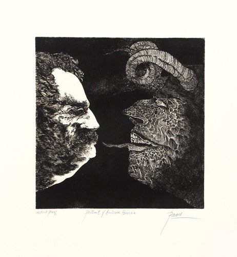 Portrait of Ambrose Bierce Etching | Peter Paone,{{product.type}}