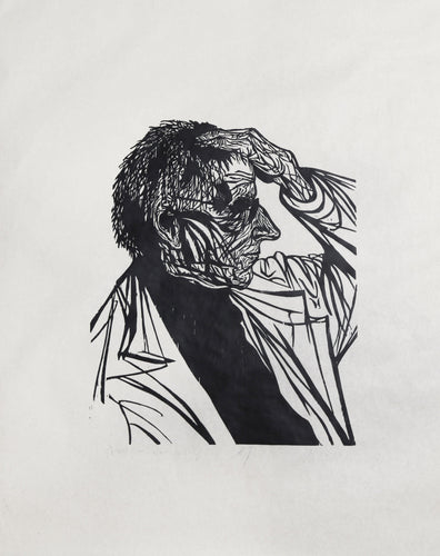 Portrait of an Irishman Woodcut | Leonard Baskin,{{product.type}}