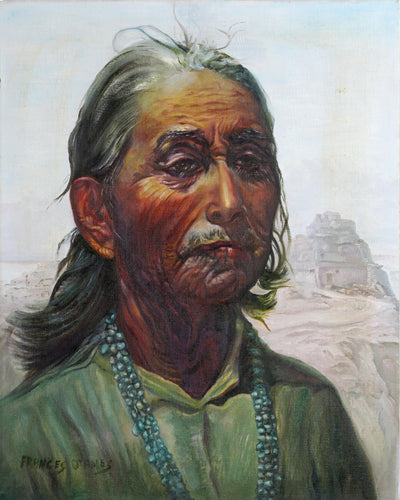 Portrait of an Old  Man in the Desert Oil | Frances James,{{product.type}}