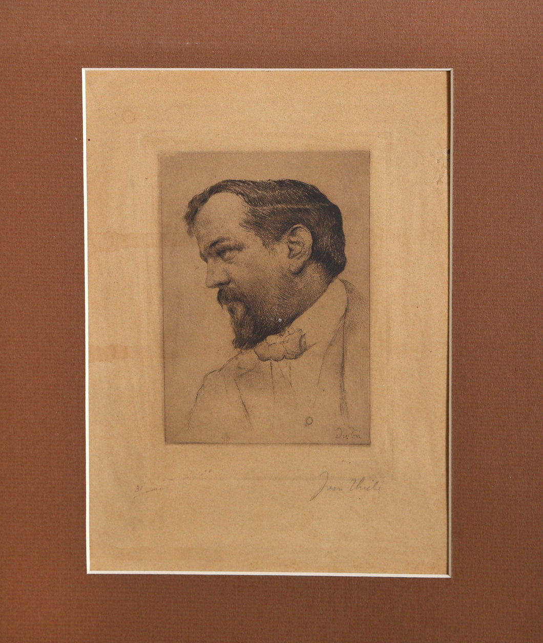 Portrait of Claude Debussy Etching | Ivan Thiele,{{product.type}}