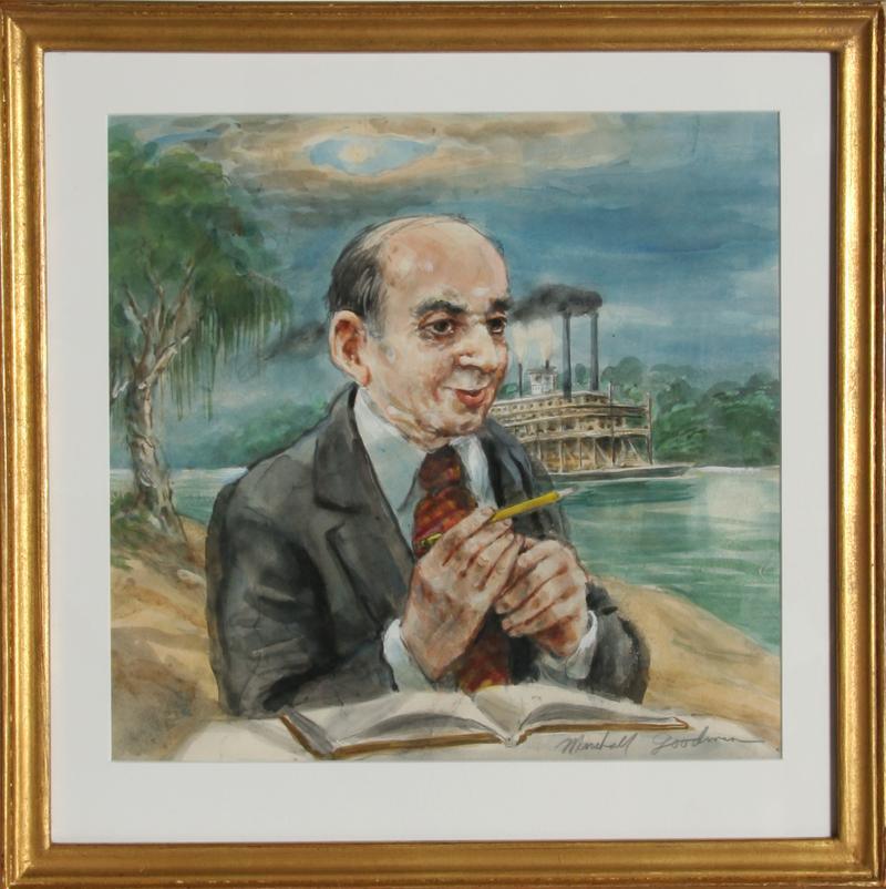 Portrait of DeLesseps Story Morrison (in New Orleans) Watercolor | Marshall Goodman,{{product.type}}