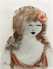 Portrait of Girl 79 Gouache | Roger Etienne,{{product.type}}