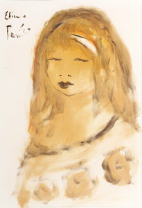 Portrait of Girl 95 Gouache | Roger Etienne,{{product.type}}