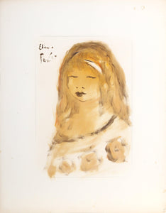 Portrait of Girl 95 Gouache | Roger Etienne,{{product.type}}