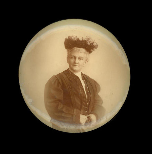 Portrait of Lady in Hat Black and White | Unknown Artist,{{product.type}}