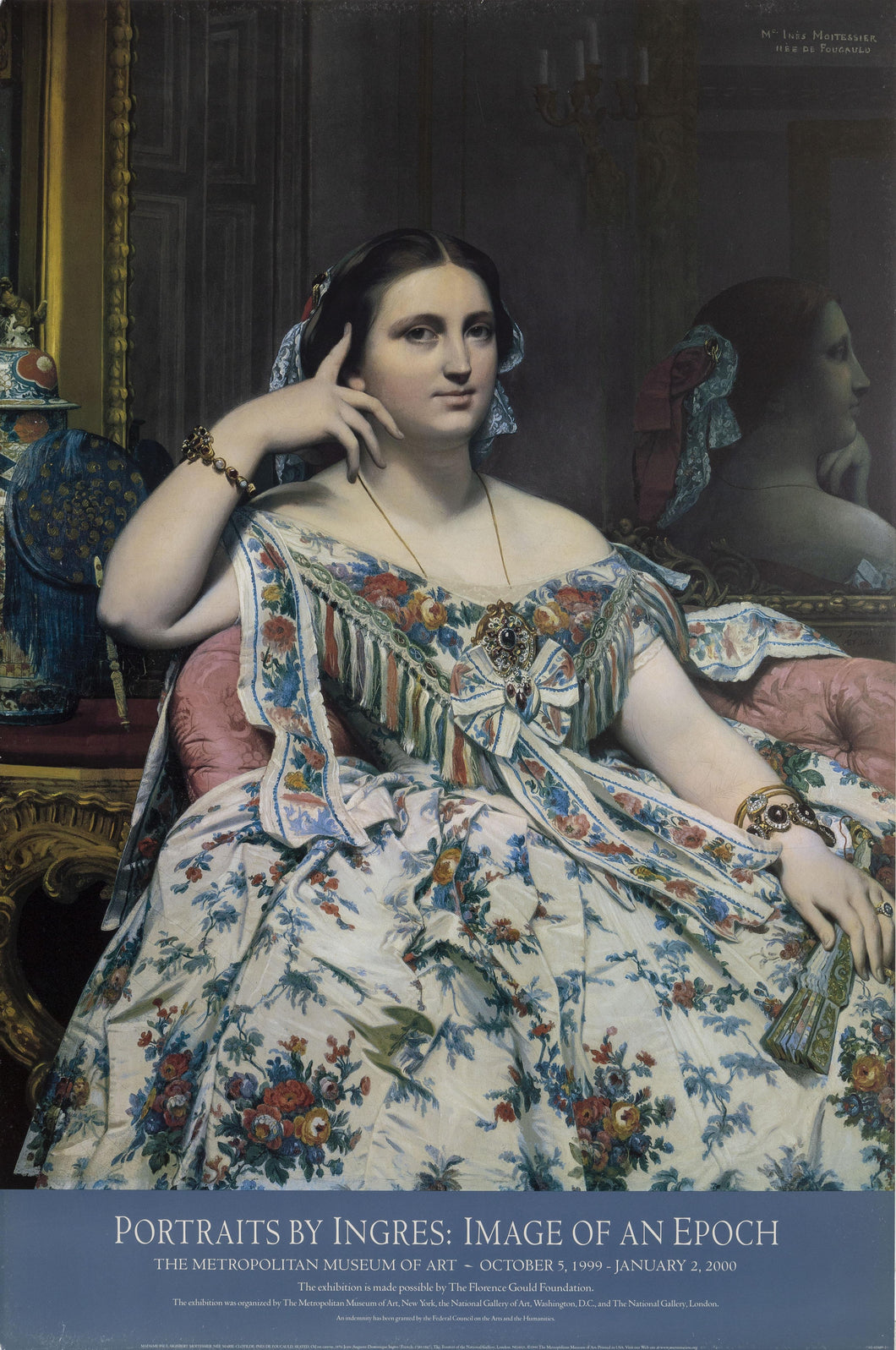 Portrait of Madame Moitessier Poster | Jean-Auguste-Dominique Ingres,{{product.type}}