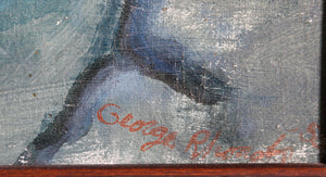 Portrait of Man in Blue Suit Oil | George Rhoads,{{product.type}}