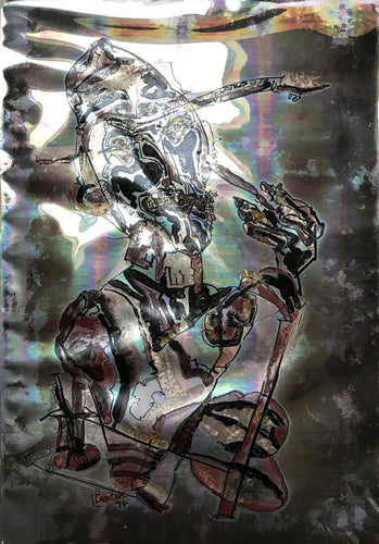 Portrait of Man in Hat Watercolor | Charles Keeling Lassiter,{{product.type}}