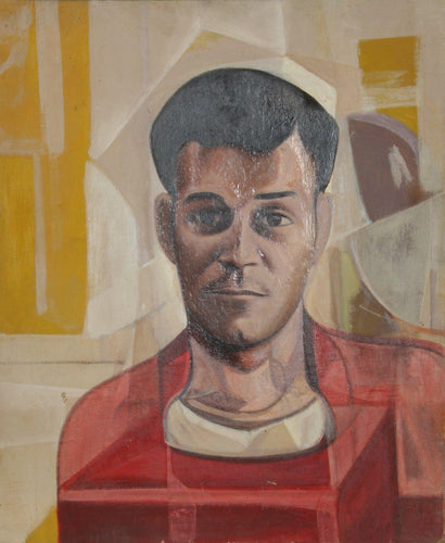 Portrait of Man in Red (30) Oil | John F. Leonard,{{product.type}}