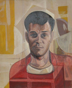 Portrait of Man in Red (30) Oil | John F. Leonard,{{product.type}}