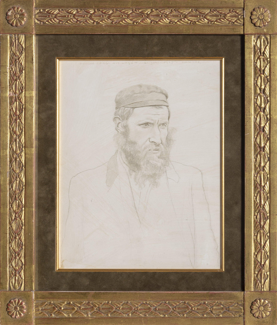 Portrait of Moische Spiegel Pencil | Victor Karl Hammer,{{product.type}}