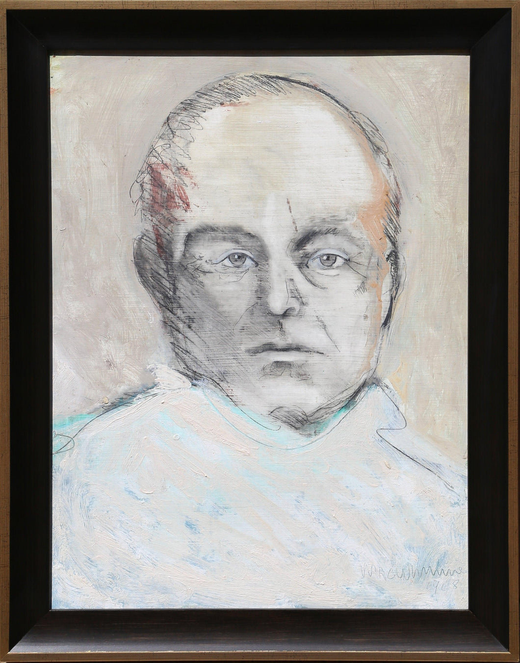 Portrait of Truman Capote Mixed Media | John MacWhinnie,{{product.type}}